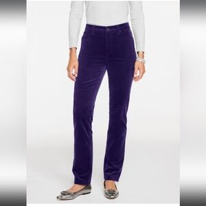 Talbots Dark Purple Straight Leg High Rise Corduroy-Heritage-Sz 8